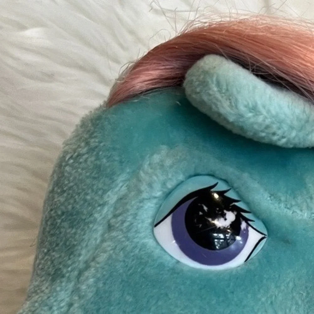 Vintage My Little Pony G1 Bow Tie Plush Hasbro Softies Turquoise Pink Horse 80s
